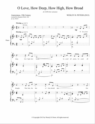 O Love, How Deep, How High, How Broad (SATB)