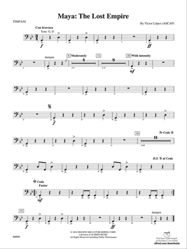 Maya: The Lost Empire: Timpani