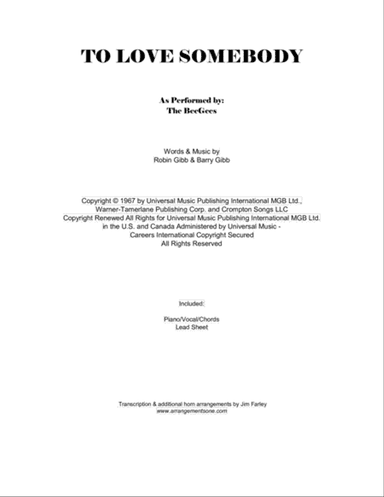 To Love Somebody