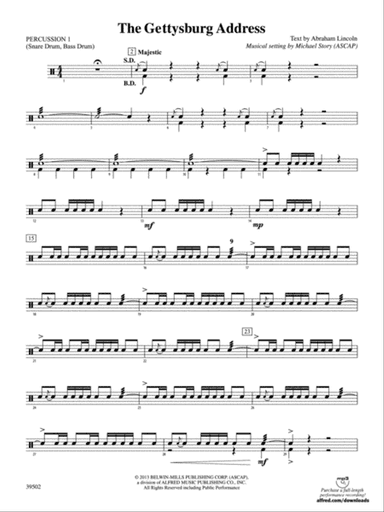The Gettysburg Address: 1st Percussion