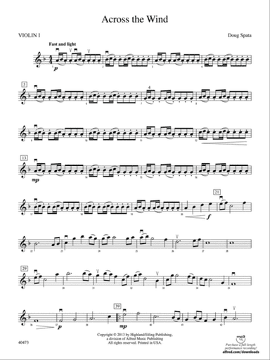 Across the Wind: 1st Violin