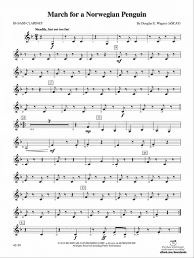 March for a Norwegian Penguin: B-flat Bass Clarinet