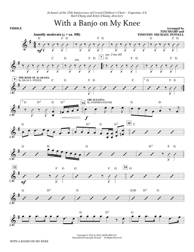 With A Banjo On My Knee - Fiddle