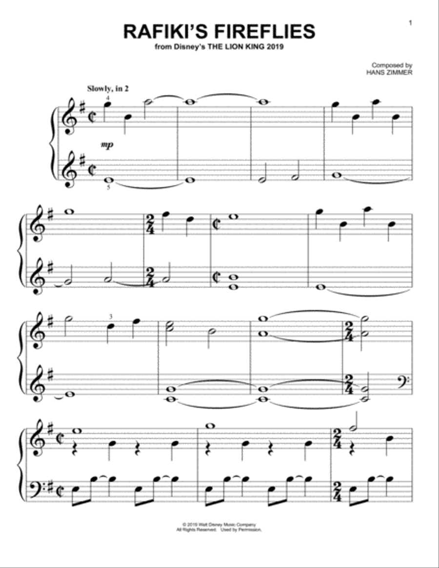 Rafiki's Fireflies (from The Lion King 2019)