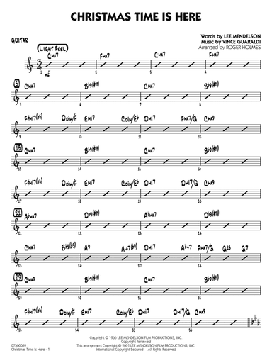 Christmas Time Is Here (arr. Roger Holmes) - Guitar