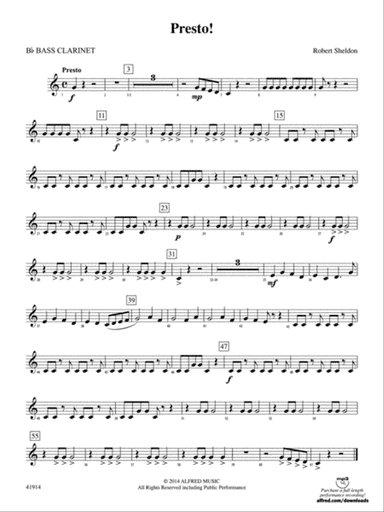 Presto!: B-flat Bass Clarinet