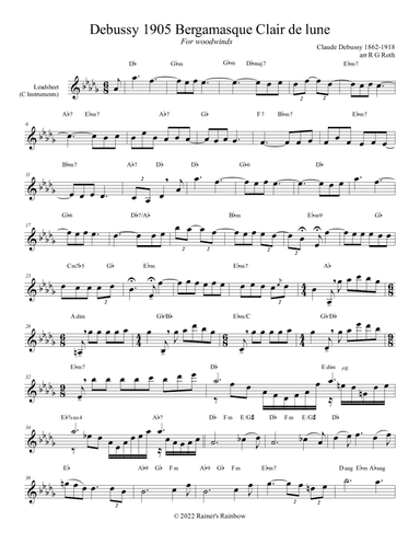 Debussy 1905 Clair de lune