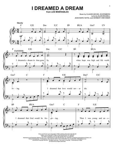 I Dreamed A Dream (from Les Miserables)