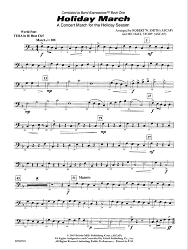 Holiday March (A Concert March for the Holiday Season): WP B-flat Tuba B.C.