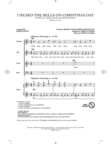 I Heard The Bells On Christmas Day (arr. John Leavitt)