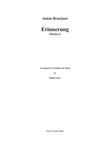 Erinnerung (Memory) for Horn and Piano