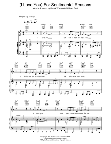 (I Love You) For Sentimental Reasons