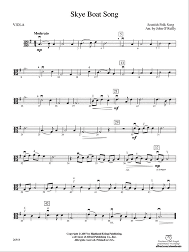 Skye Boat Song: Viola