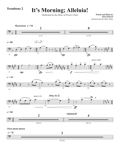 It's Morning; Alleluia! - Trombone 2
