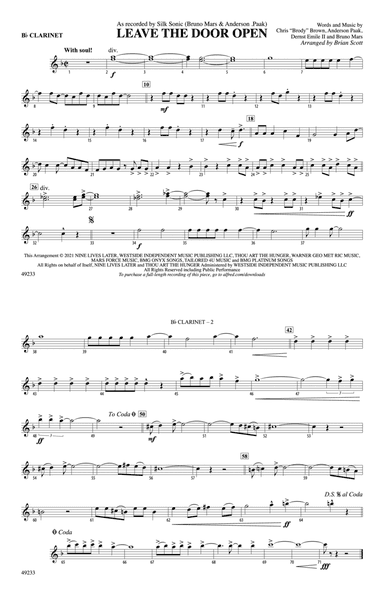 Leave the Door Open: 1st B-flat Clarinet