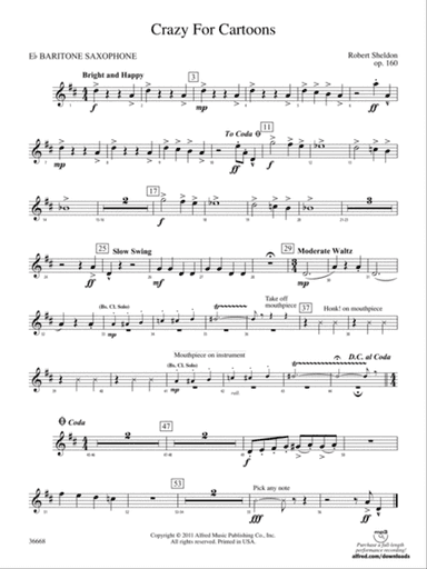 Crazy for Cartoons: E-flat Baritone Saxophone