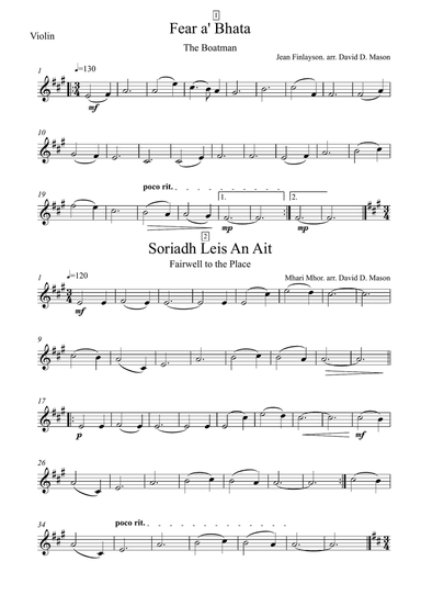 5 Scottish Gaelic Airs for Violin and Piano