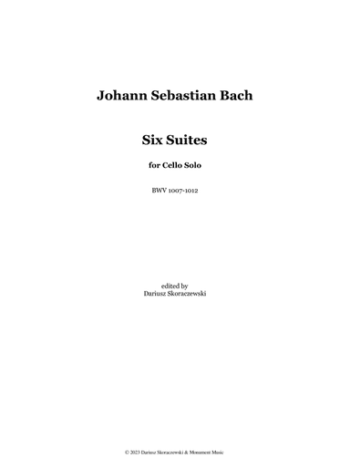 Bach - Suites for Cello Solo, BWV 1007-1012