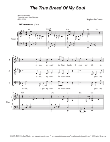 The True Bread Of My Soul (Vocal Trio - (SAB)