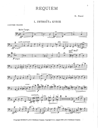 Requiem (Complete Orchestration) - String Bass