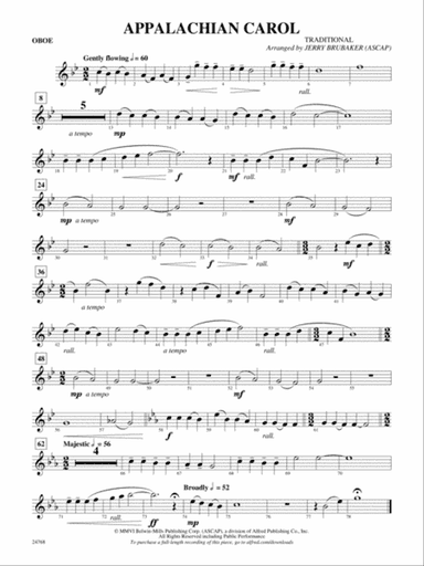Appalachian Carol: Oboe