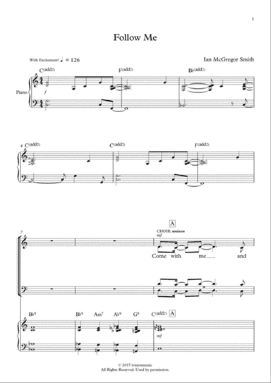 Follow Me (Contemporary Choral Anthem)