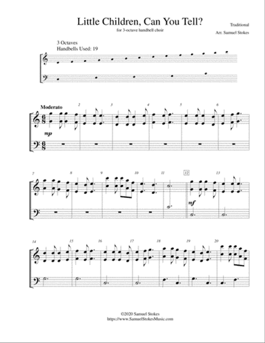 Little Children, Can You Tell? (On a Christmas Morning) - for 3-octave handbell choir