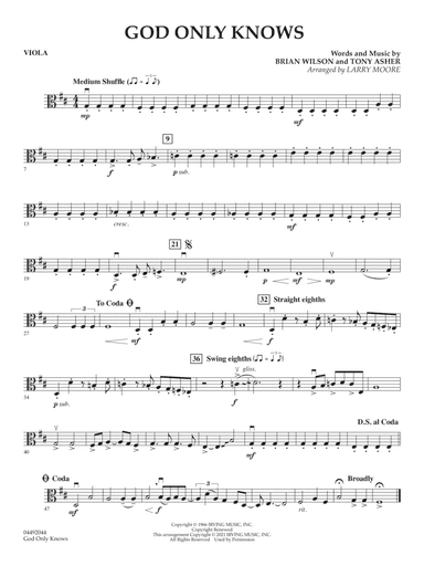 God Only Knows (arr. Larry Moore) - Viola