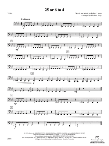 25 or 6 to 4: Tuba