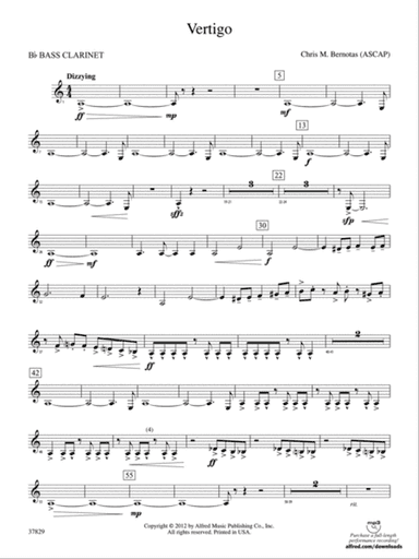 Vertigo: B-flat Bass Clarinet