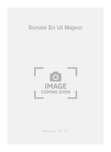 Sonate En Ut Majeur
