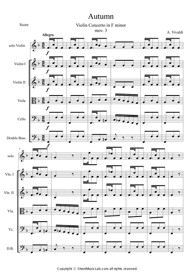 The Four Seasons Autumn 3rd Movement