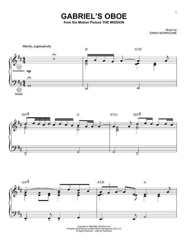 Gabriel's Oboe (from The Mission)