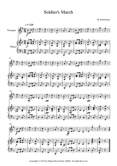 Soldier's March - Robert Schumann (Trumpet + Piano)