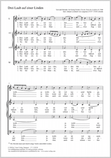 Drei Laub auf einer Linden