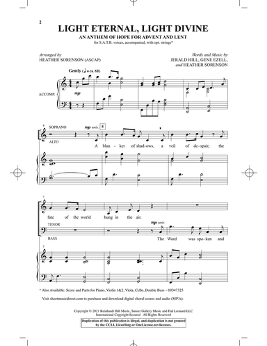 Light Eternal, Light Divine (An Anthem Of Hope For Advent And Lent)