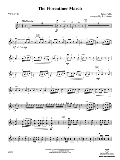 The Florentiner March: 2nd Violin
