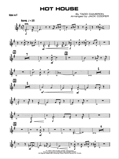 Hot House: 1st F Horn
