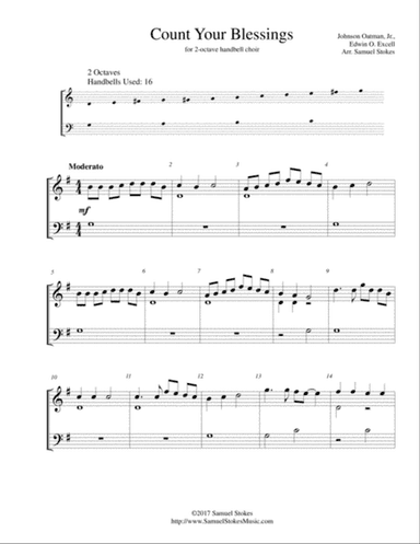Count Your Blessings - for 2-octave handbell choir