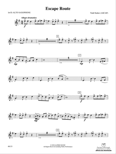 Escape Route: E-flat Alto Saxophone