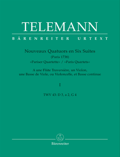 Nouveaux Quatuors en Six Suites I for Flute, Violine, Viola da gamba oder Violoncello und Basso continuo 'Pariser Quartette'