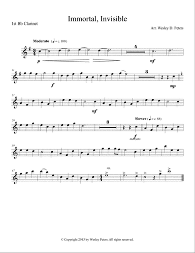 Immortal, Invisible (Clarinet Sextet)
