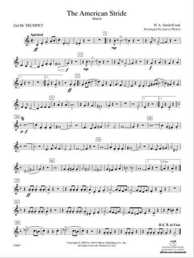 The American Stride: 2nd B-flat Trumpet