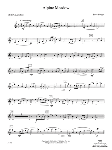 Alpine Meadow: 1st B-flat Clarinet