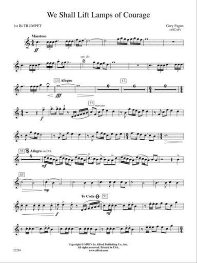 We Shall Lift Lamps of Courage: 1st B-flat Trumpet