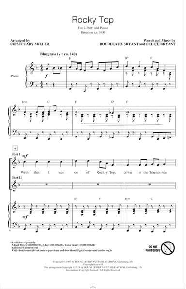 Rocky Top (arr. Cristi Cary Miller)