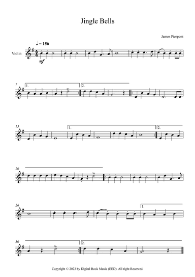 Jingle Bells, James Pierpont (Violin)