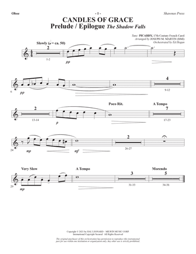 Candles Of Grace (A Service for Tenebrae) - Oboe