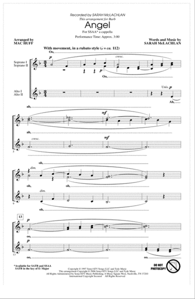 Angel (arr. Mac Huff)