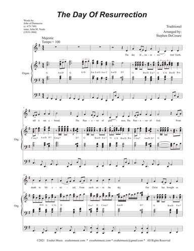 The Day Of Resurrection (Unison choir - Organ accompaniment)